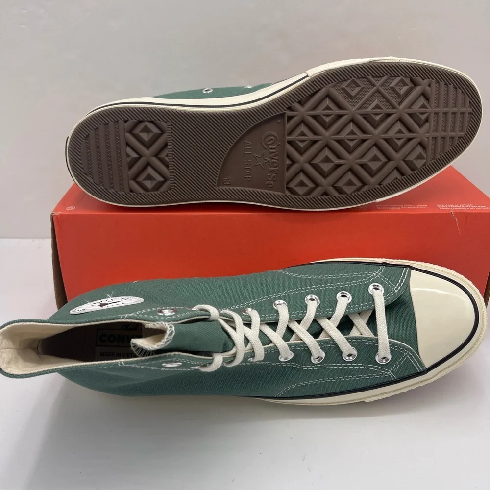 Converse Men's A06521C CHUCK 70 HI ADMIRAL ELM/EGRET/BLK Green High-Top Sneakers